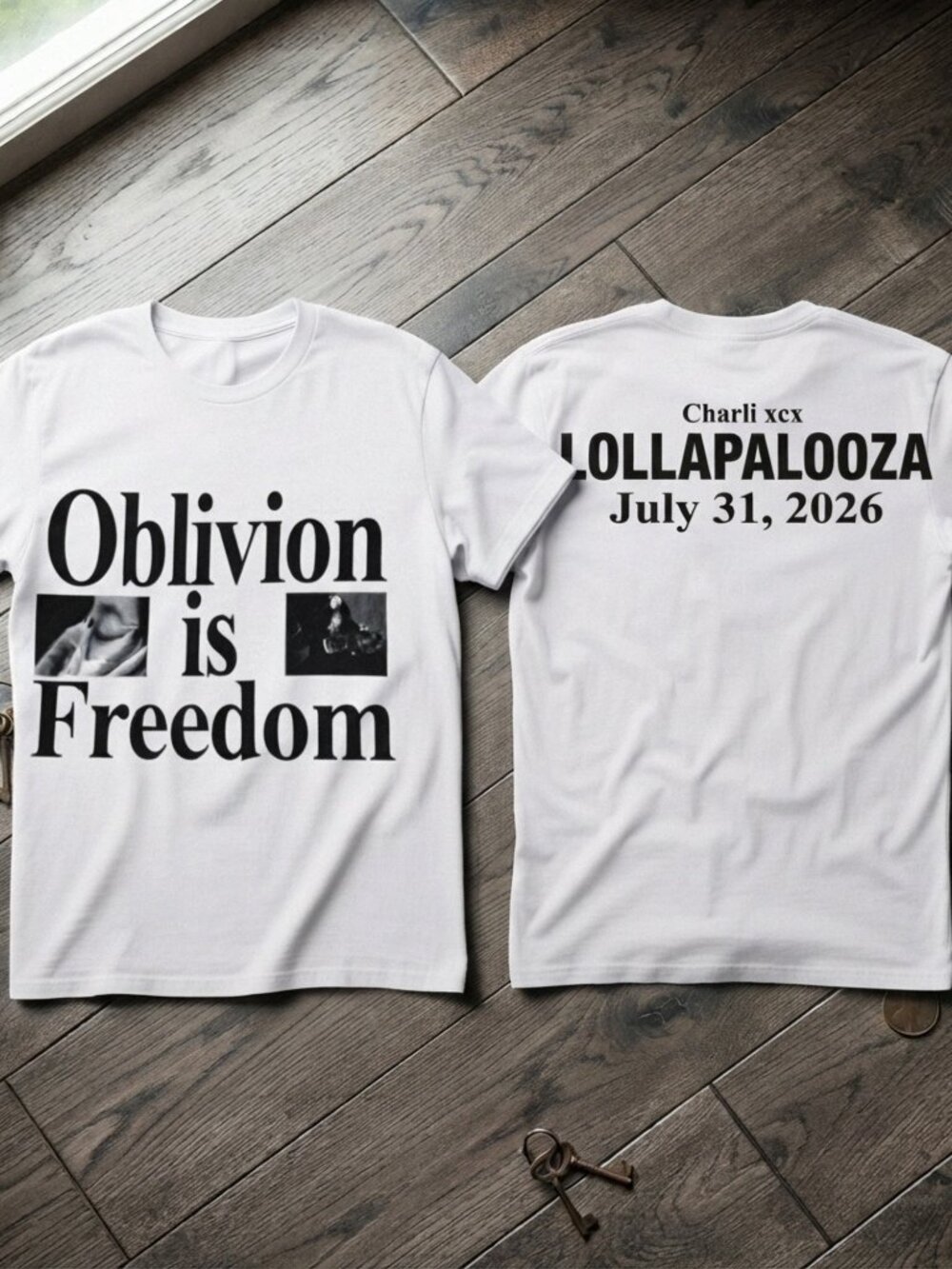 Music Fashion Film Tracklist Typography Vintage White T-Shirt